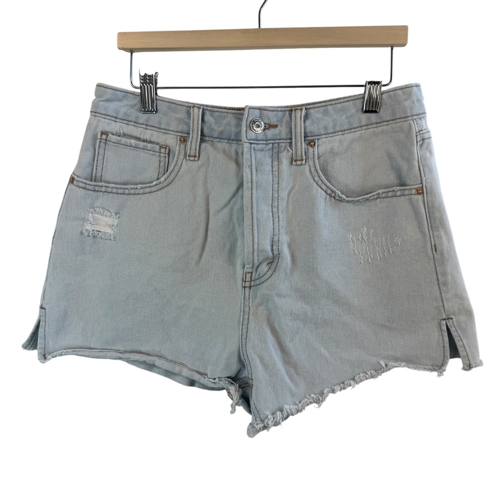 Wild Fable Hi-Rise Cutoff Denim Shorts Sz 6 Frayed Hem‎ Distressed Light Wash